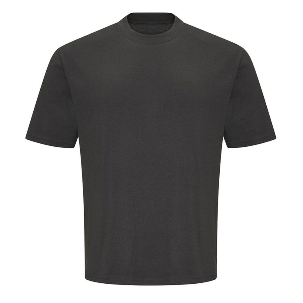 Awdis Mens Heavyweight Boxy T-Shirt / Solid Charcoal